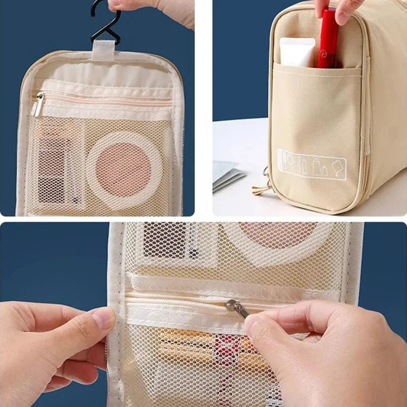 Floral Print Waterproof Hanging Travel Toiletry Bag