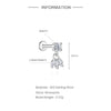925 Sterling Silver Moissanite Bowknot Stud Earrings