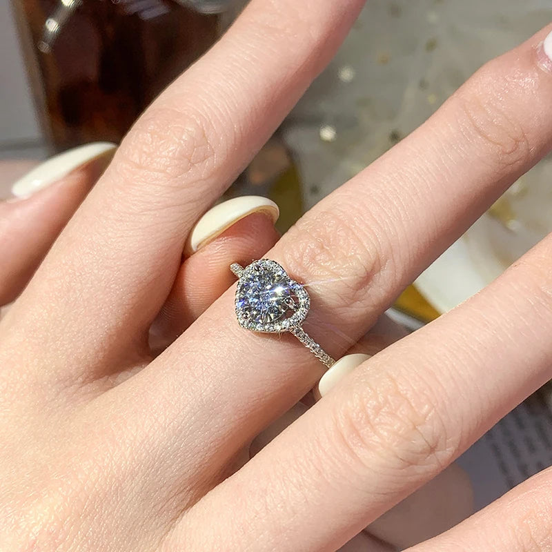 D-Color Moissanite Solitaire Ring in 925 Sterling Silver