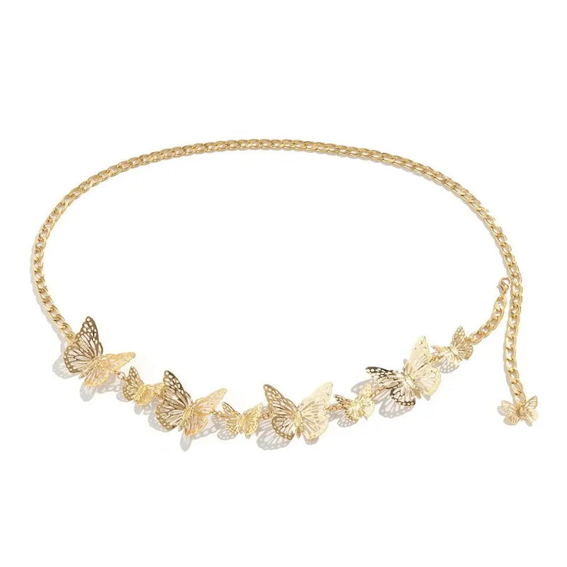 Vintage Butterfly Waist Chain with Tassel Detail