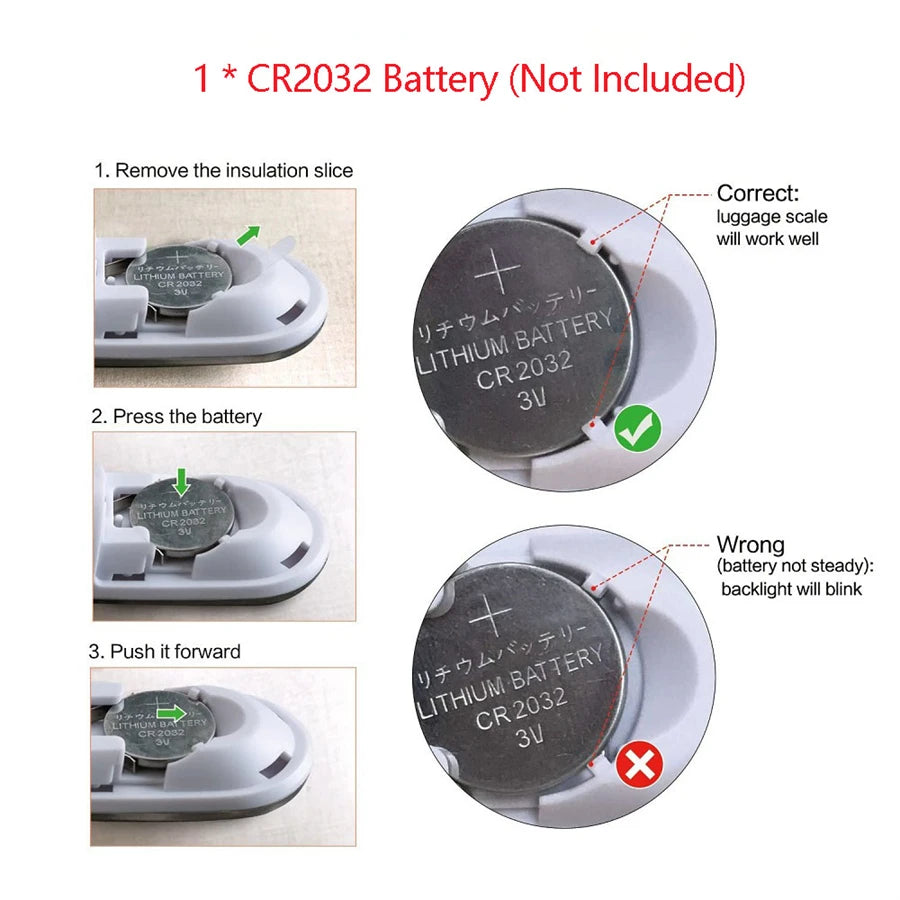 Portable Digital Luggage Scale with Backlit Display