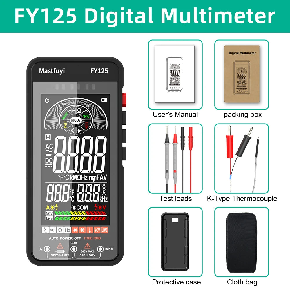 6000-Count Auto-Ranging Digital Multimeter with True RMS