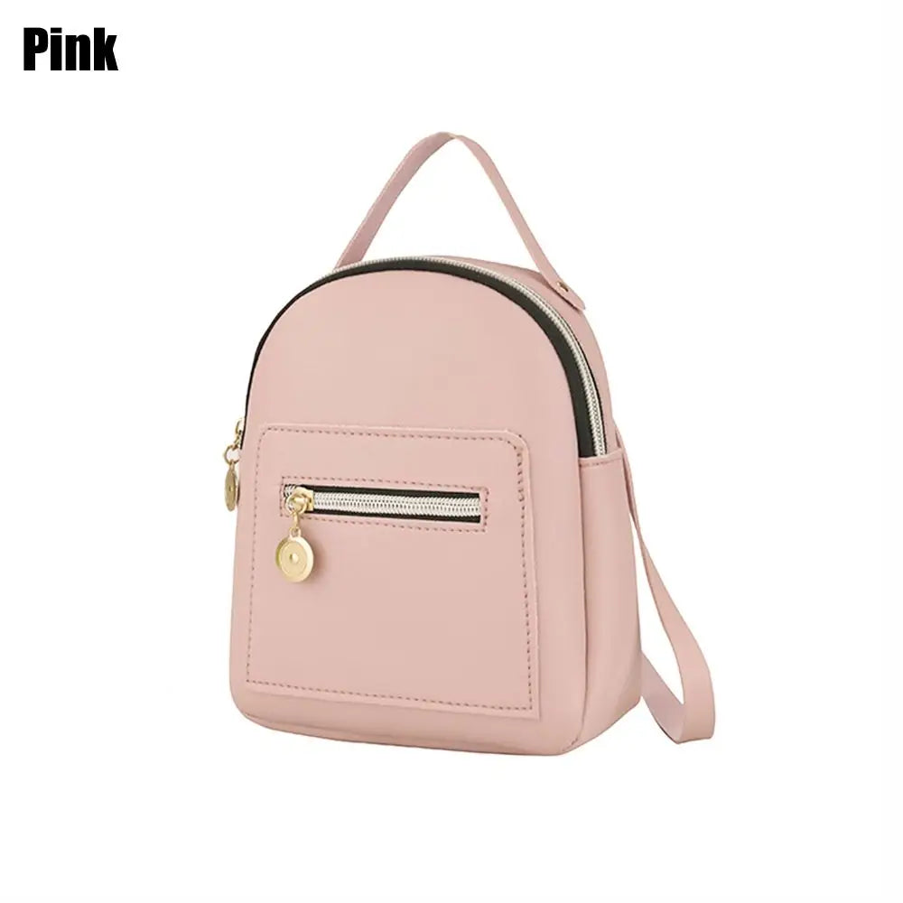 Mini Waterproof PU Backpack for Women