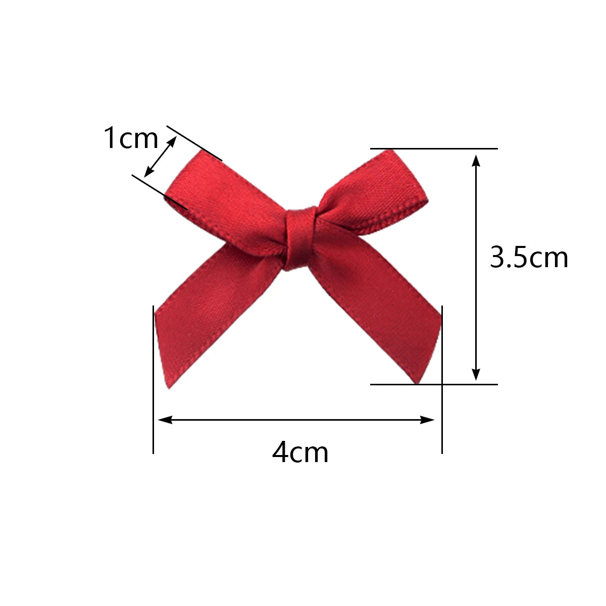 Satin Ribbon Bows for Crafts and DIY Projects (50-Pack)