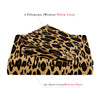 Dark Leopard Print Duvet Cover Set with Two Pillowcases