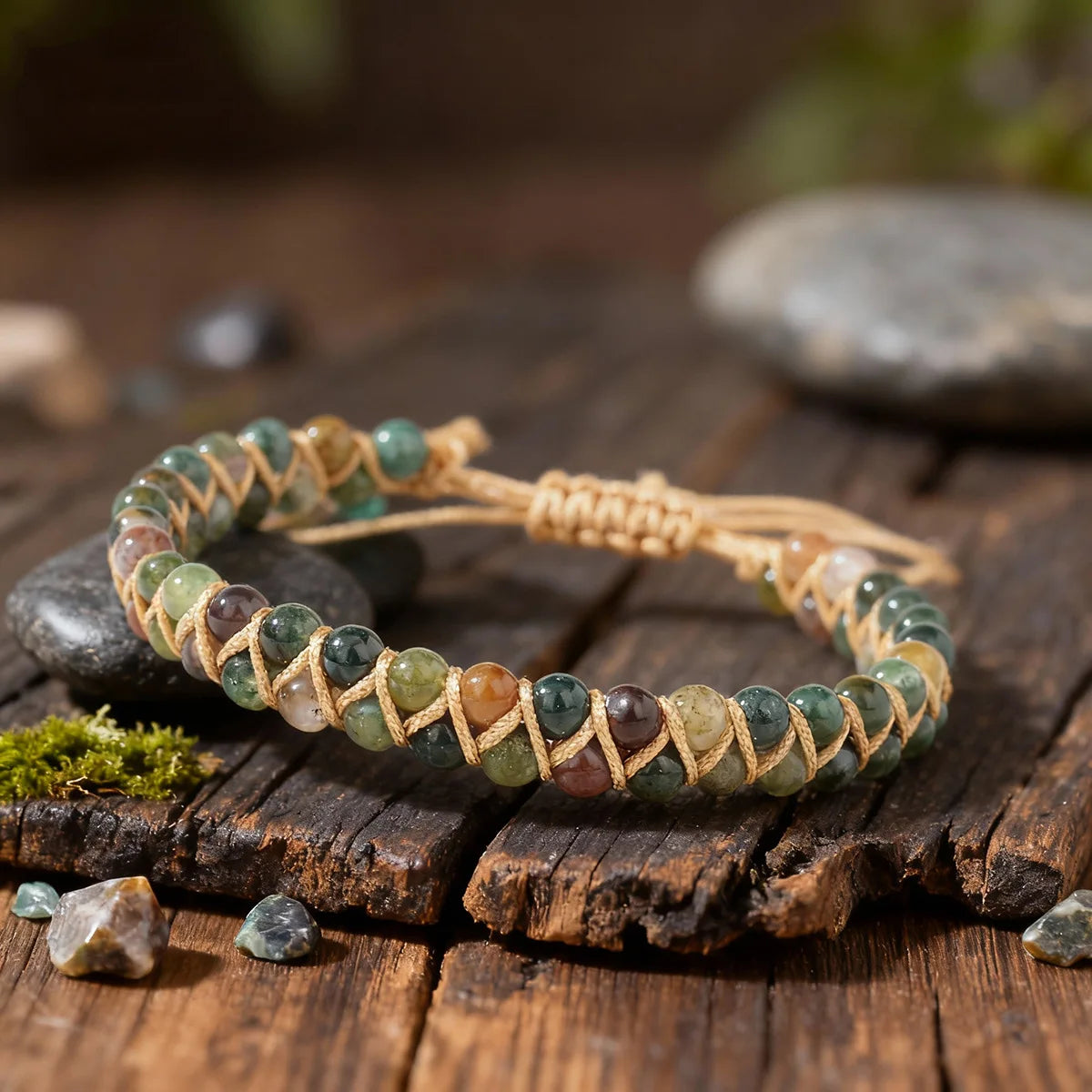 Bracelet d'Amitié en Pierre Naturelle Bohème