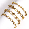 Gold-Plated Stainless Steel Link Bracelet