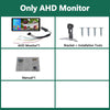 Kit for an AHD Monitor including the monitor, bracket, installation tools, and manual