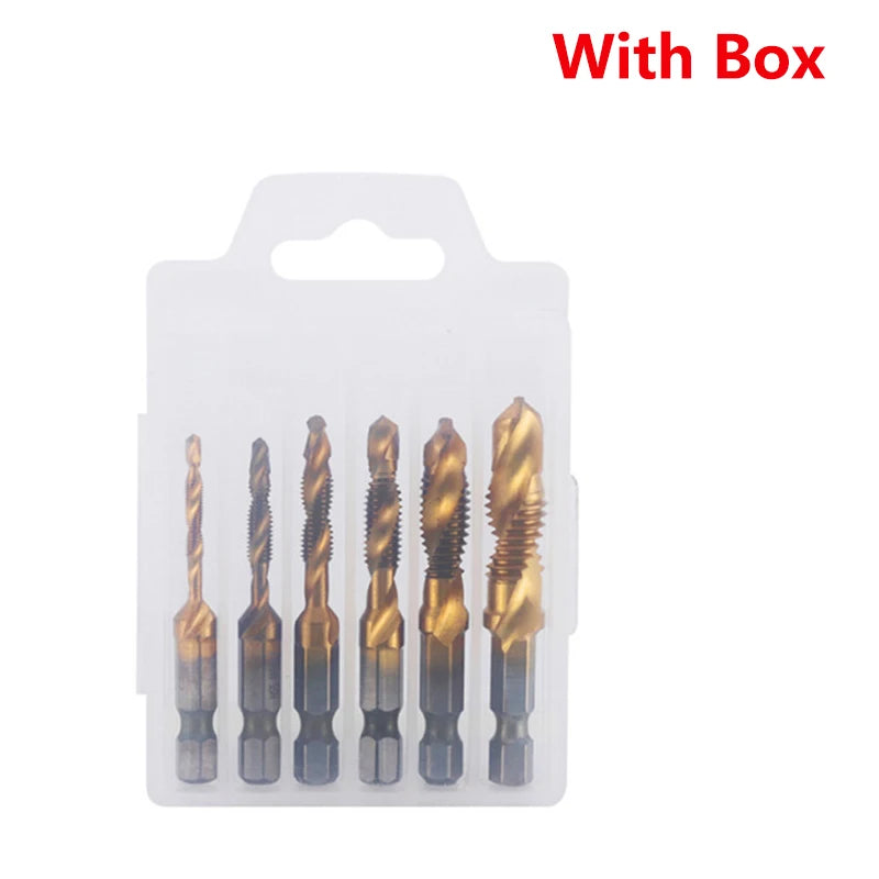 Metric Thread Tap Set - Titanium Coated HSS Drill Bits