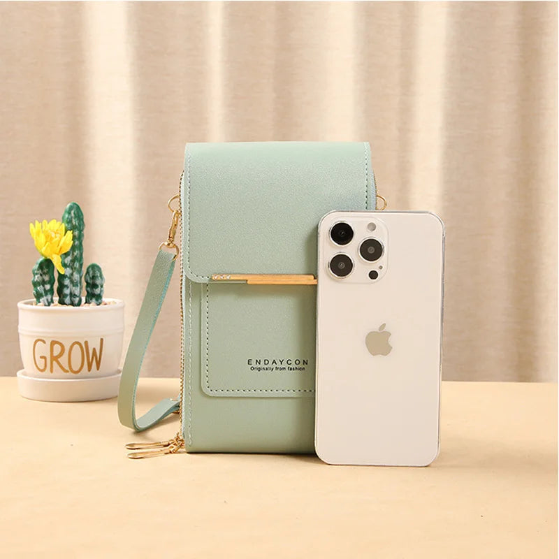 Pochette Crossbody en Cuir PU Souple pour Téléphone