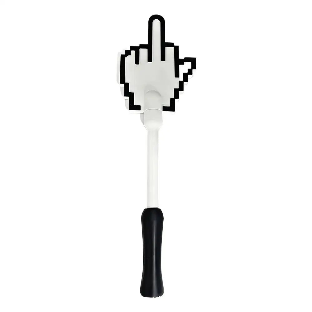A white wand with a star-shaped hand gesture for contactless card payment.