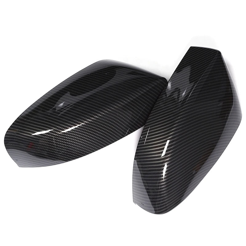 Glossy black carbon fiber side mirror covers for Maserati Ghibli or Quattroporte cars