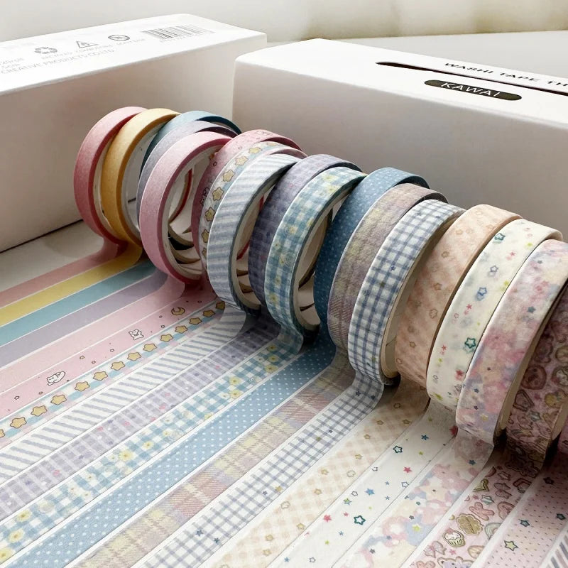 Retro Washi Tape Set – 20 Rolls for DIY Crafting & Journaling