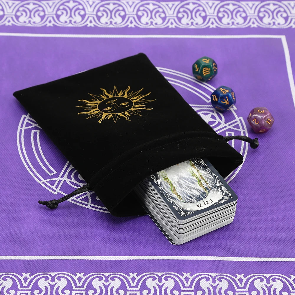 Black Velvet Tarot Card Storage Bag