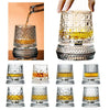 360° Rotating Whiskey Glasses (Set of 2) with Crystal Clear Glass