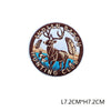 A round embroidered patch featuring a deer head silhouette and text for an Indian Bay hunting club.
