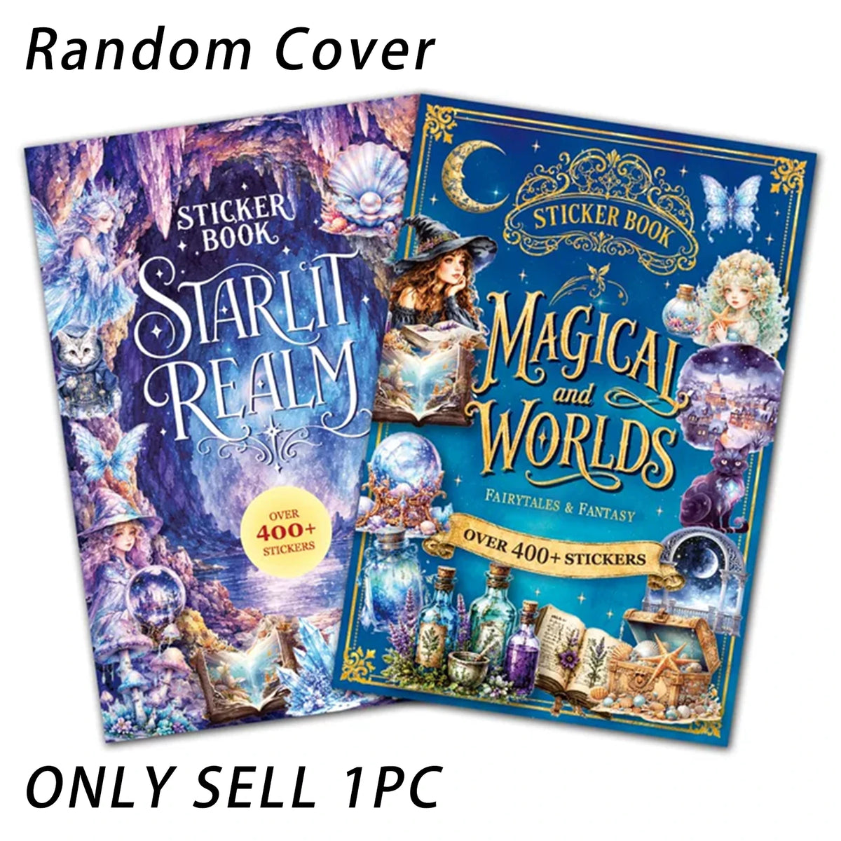 Fantasy Magic Sticker Book – 400+ Elf Stickers for Laptop, Water Bottle, Journal & More