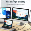 A dual hd plus vga multi-screen display setup featuring a laptop and desktop monitor connected via cables.