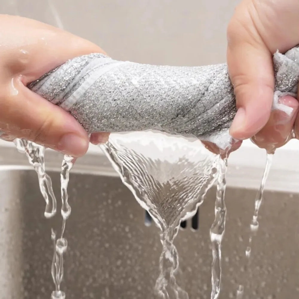 Double-Sided Steel Wire Cleaning Cloths for Kitchen