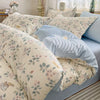 Floral Print 100% Cotton Duvet Cover Set with Two Pillow Shams