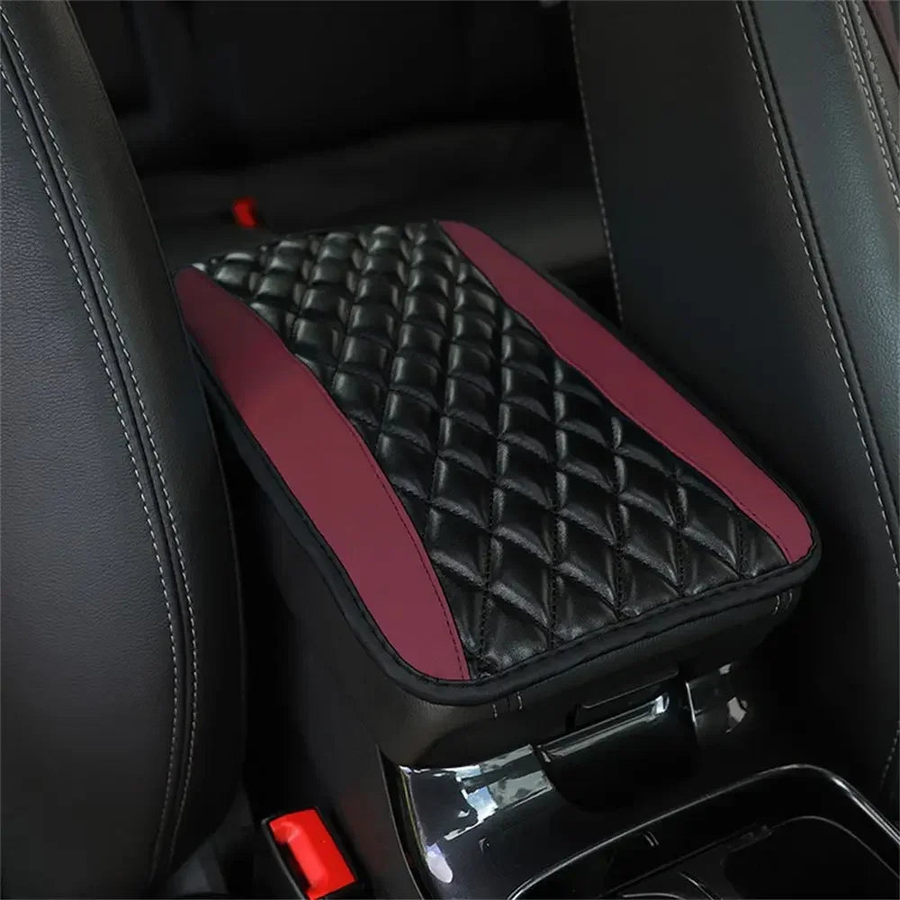 Universal Leather Car Armrest Cover with Non-Slip Padding