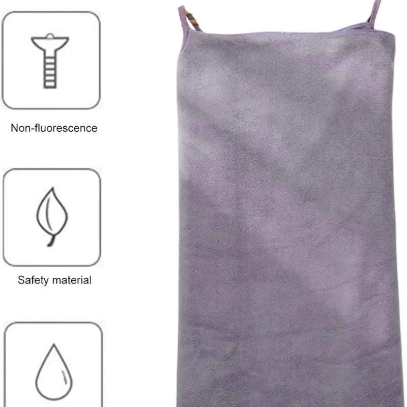 Soft Quick-Dry Wearable Towel Wrap with Adjustable Straps