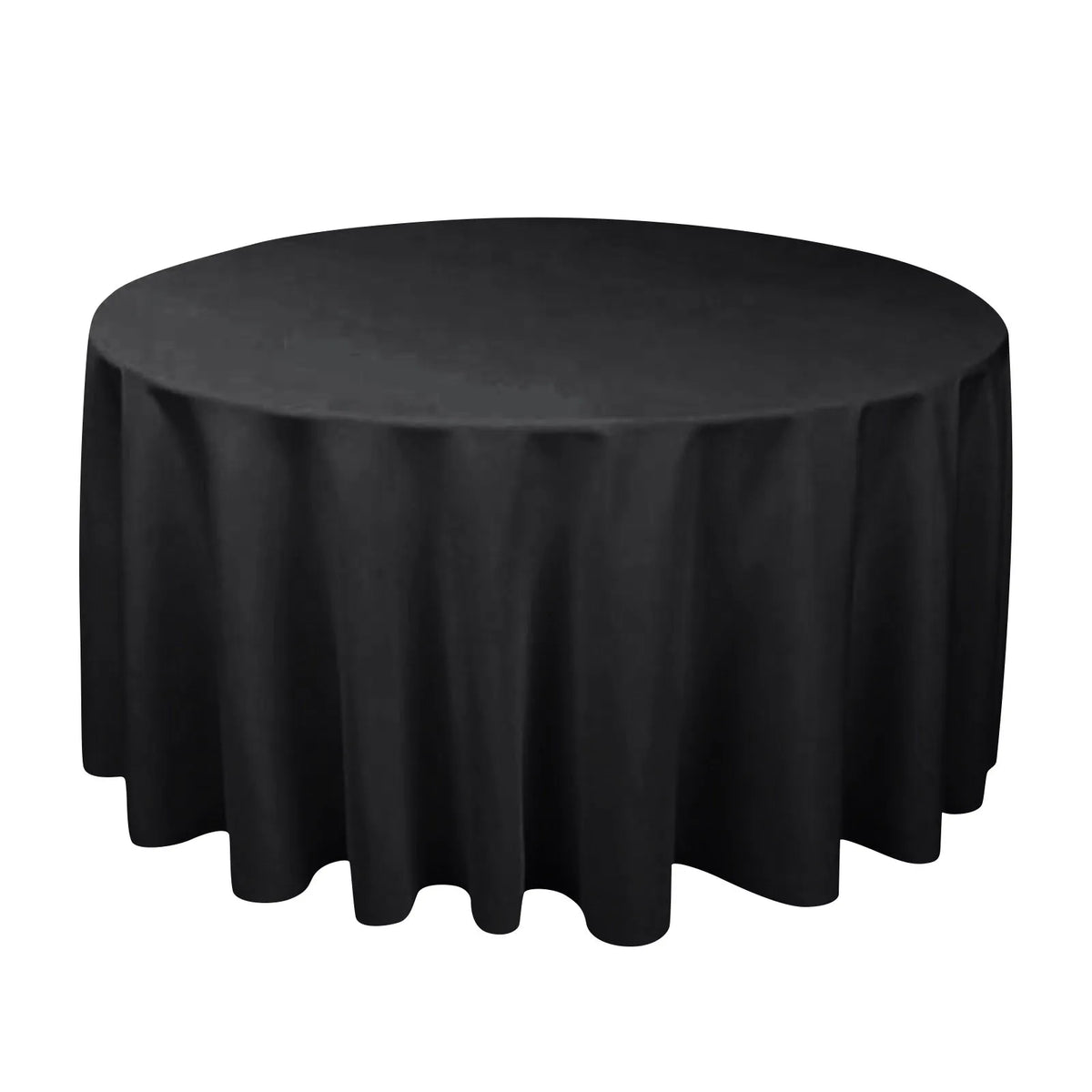 Round Solid Color Polyester Tablecloth for Weddings, Parties & Dining
