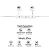 Diagram showing controls for volume and call functions on in-ear wired earphones