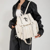 Gothic PU Leather Backpack with Rivet Accents
