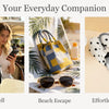 Mini Knitted Colorblock Bucket Bag with Detachable Handle