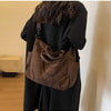 Multi-Pocket Corduroy Tote Bag – Large Capacity Casual Satchel for Travel, Work & Commute