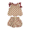 Girls' Sleeveless Dot Print Tank Top and Lantern Shorts Set