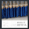 4-Piece Royal Blue Bedding Set with Bed Skirt and Pillow Covers
