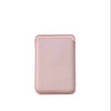 A pink premium leather wallet case designed for MagSafe compatibility.