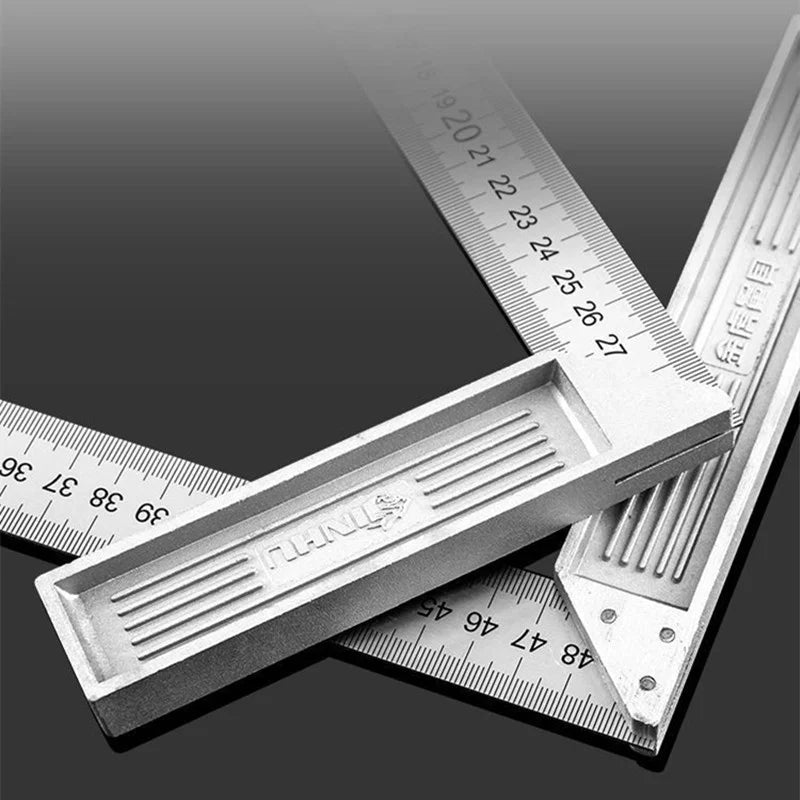 Aluminum Alloy 90-Degree Square Ruler for Woodworking