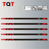 Five T225B professional jigsaw blades for wood, showing various sizes and cut teeth.