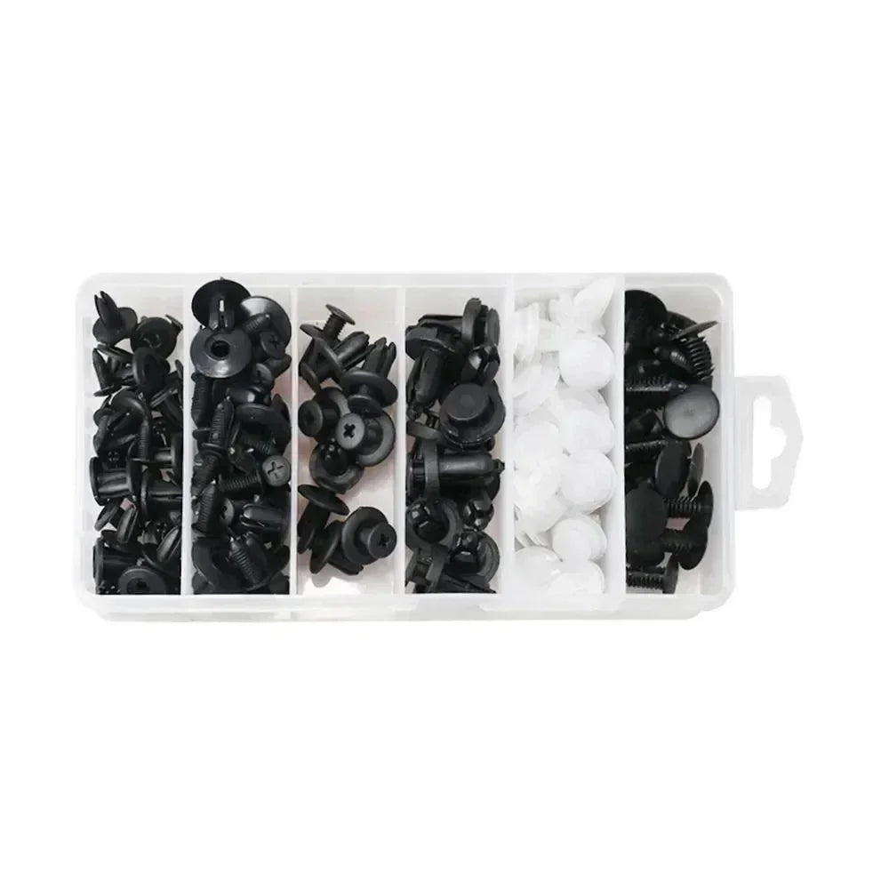 Universal Car Fastener Clip Kit – 100+ Pieces with Remover Tool