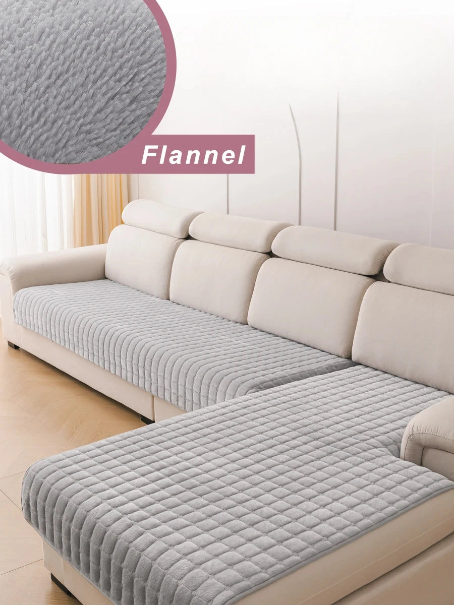 L-Shaped Corner Sofa Cover with Anti-Slip Backing