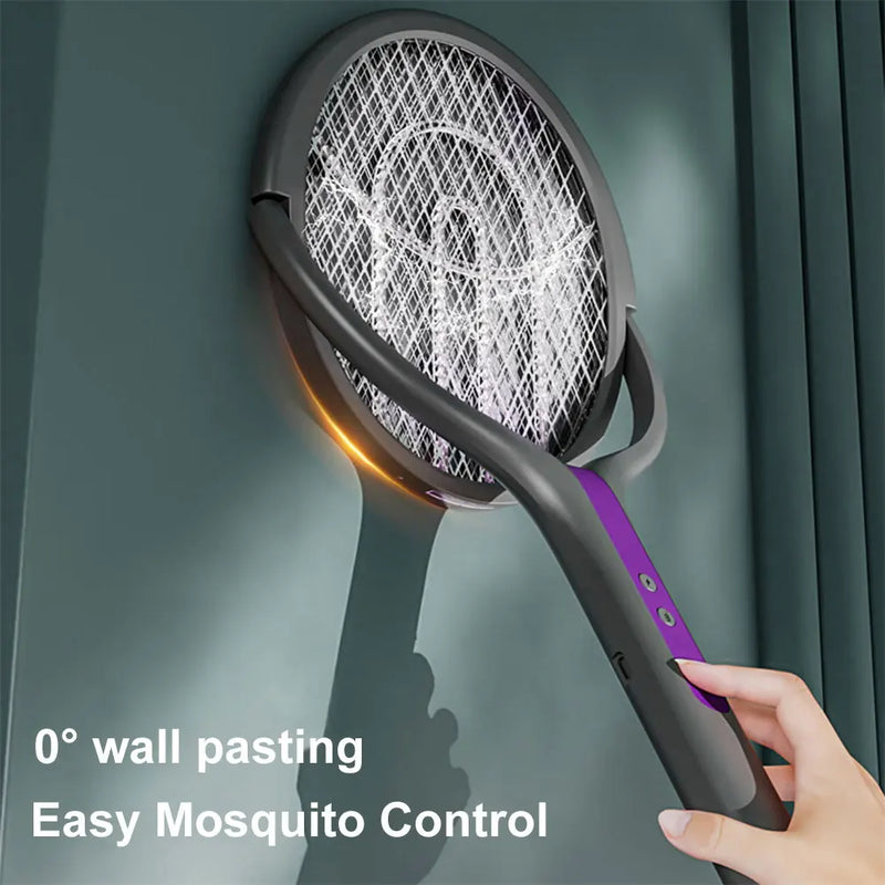 Rotating Head Electric Fly Swatter with Telescopic Handle