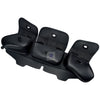 Black PU leather three-pouch motorcycle windshield storage bag for weather protection