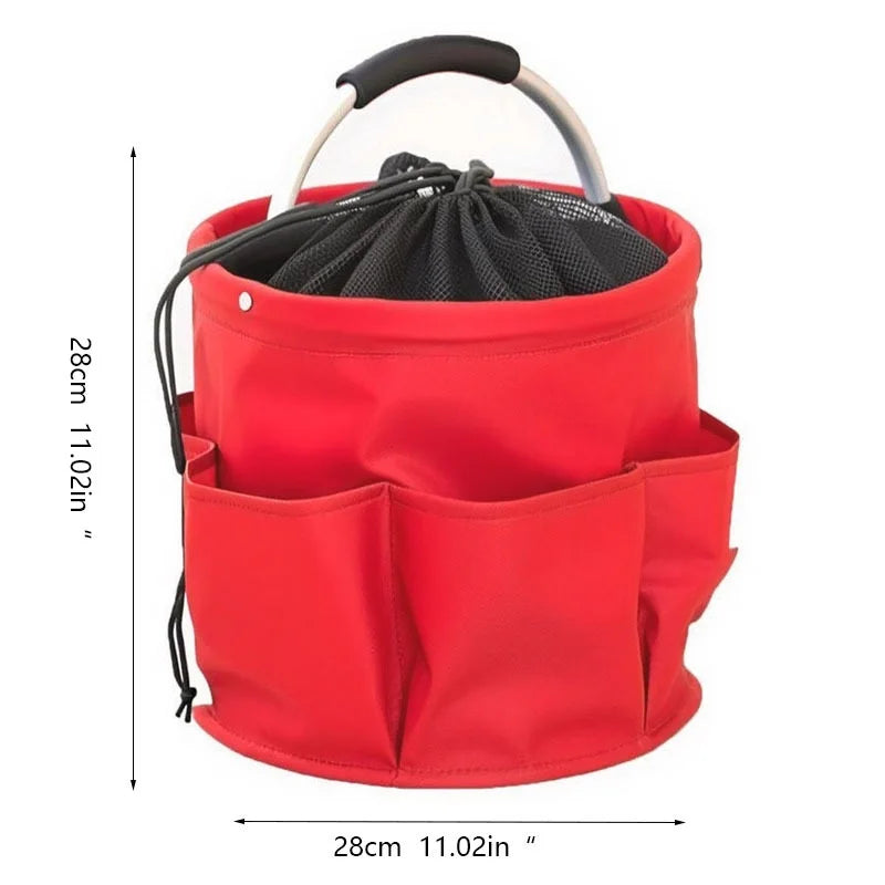Foldable 17L Storage Organizer Basket with Carry Handle