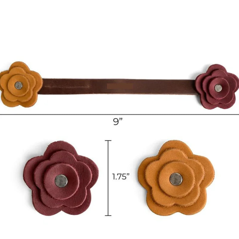 Vintage Rose Leather Bag Charm