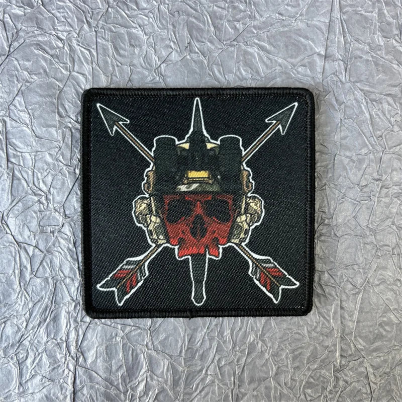 Skull Tactical Patch with Hook-and-Loop Backing