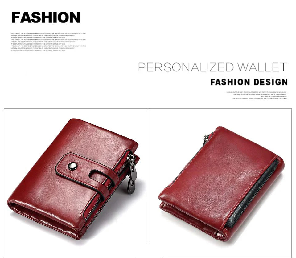 Vintage Leather Wallet with RFID Protection and Multiple Compartments