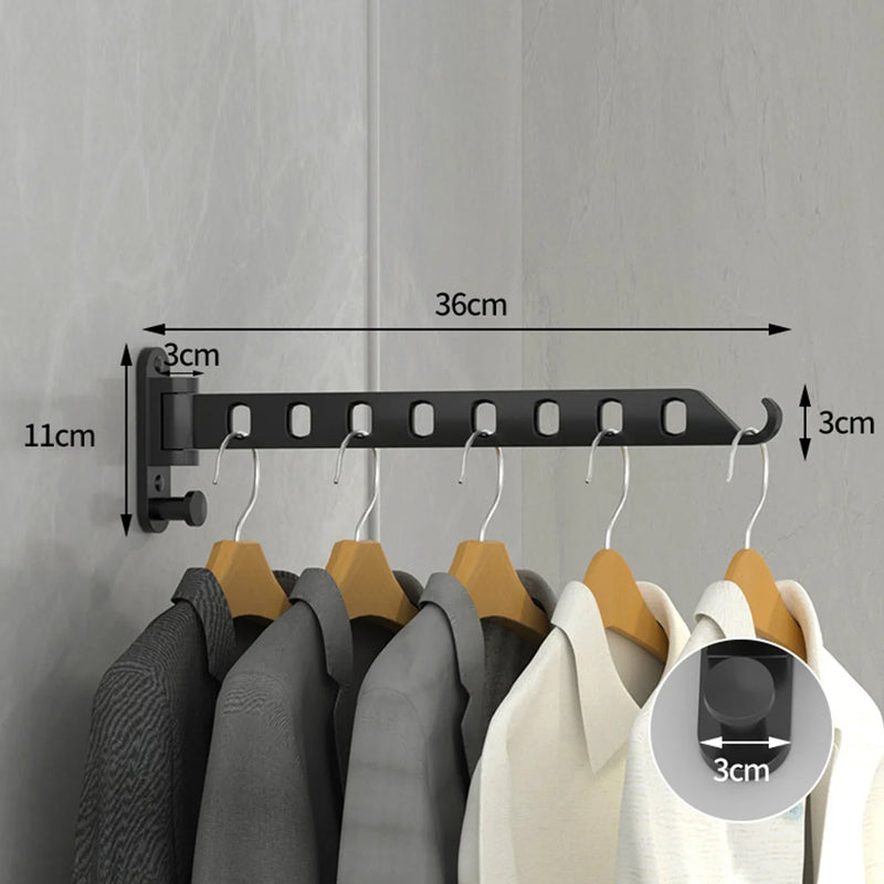 Wall-Mounted Foldable Clothes Drying Rack