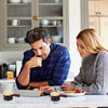 Vasitos de cristal transparente para espresso con asas de madera