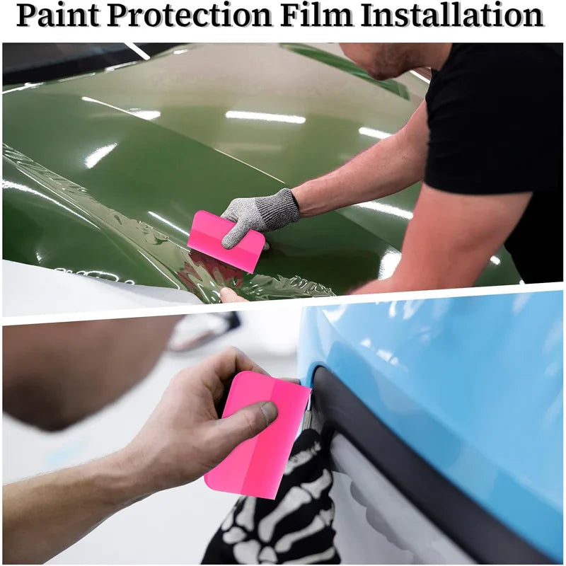 Professional PPF & Vinyl Wrap Squeegee Kit - Soft Rubber Tools for Scratch-Free Application