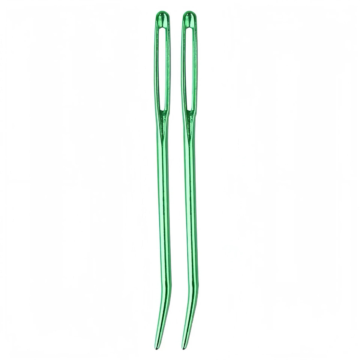 A set of 20 large eye tapestry needles with curved tips for knitting and sewing, shown vertically.