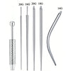 Stainless steel piercing ball grabber tool kit showing various sizes of tools