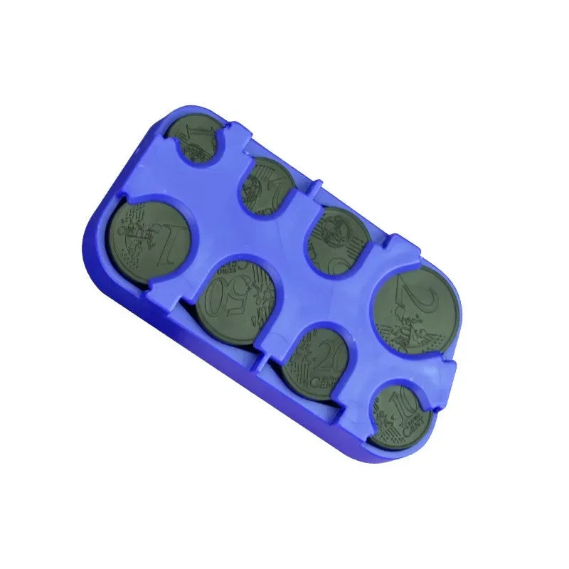 Compact Euro Coin Organizer with Quick-Access Dispenser